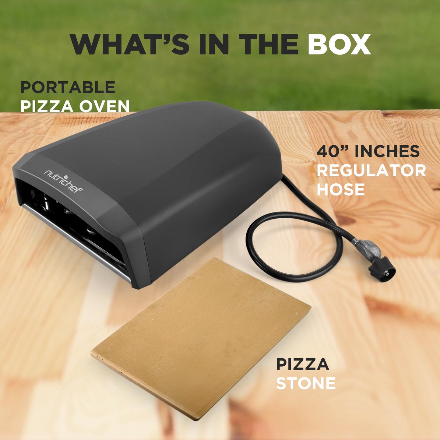 NutriChef Outdoor Gas Pizza Oven - Cooks 12" Pizza