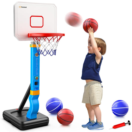 Toddler Basketball Hoop with 4 Balls by HopeRock