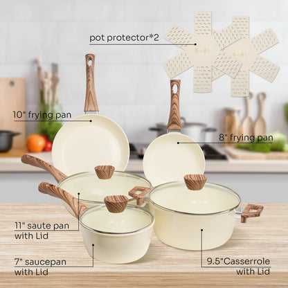 Non Stick Aluminium Cookware Set, 10 Pieces