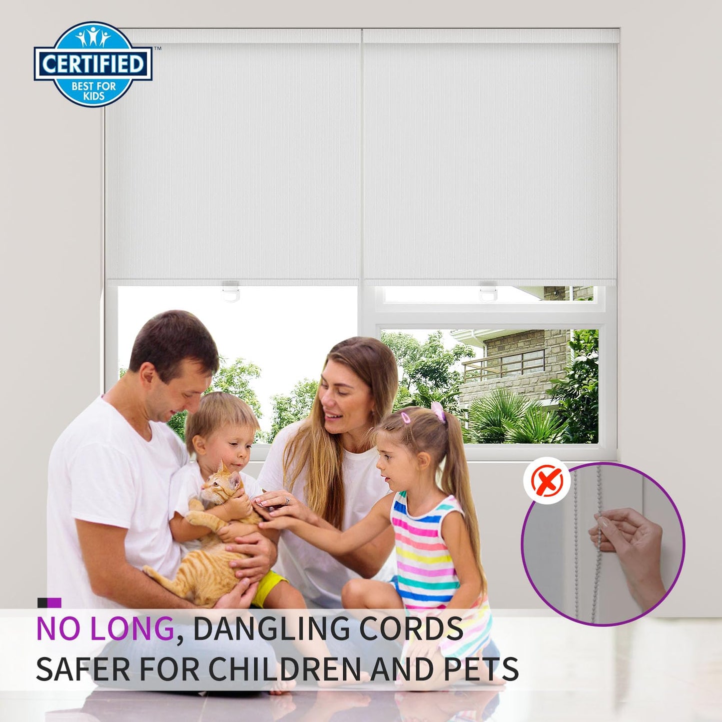 Astomi Cordless Blackout Window Shades, 20" x 72"