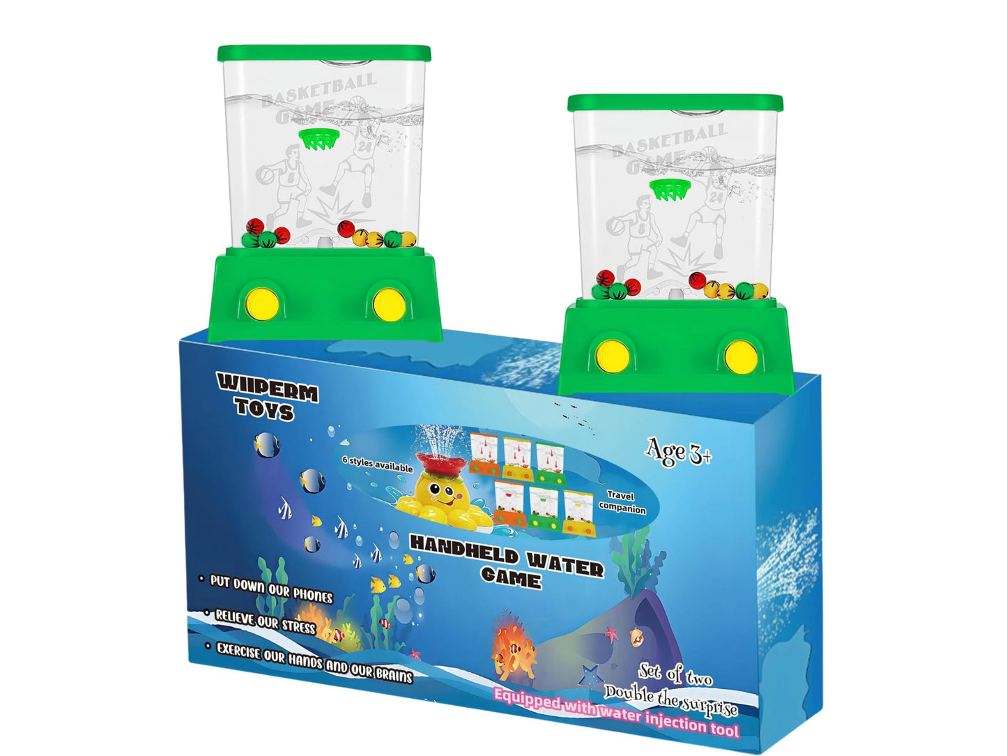 Water Ring Toss & Basketball Games for Kids