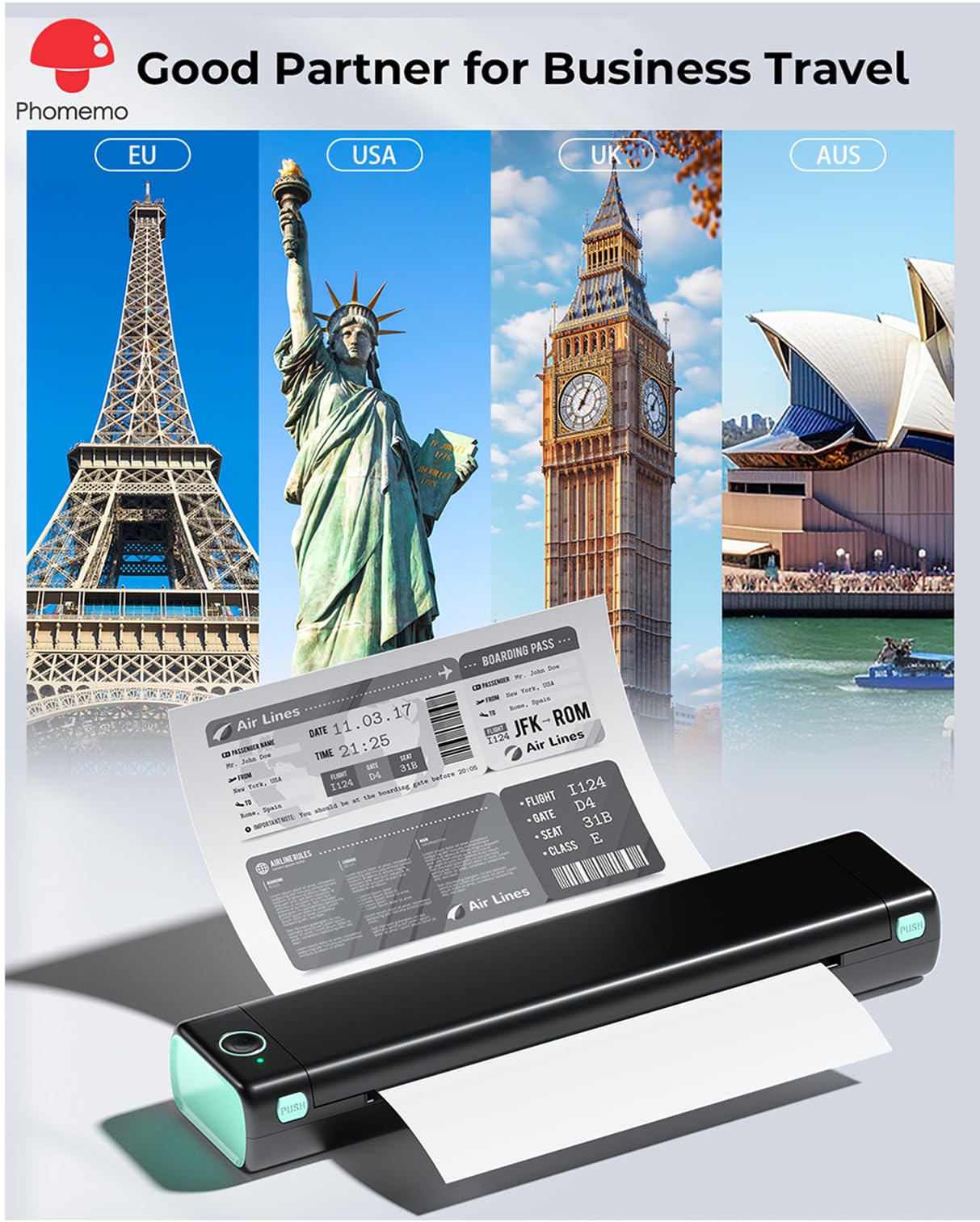 Phomemo Portable Wireless Thermal Printer for Travel