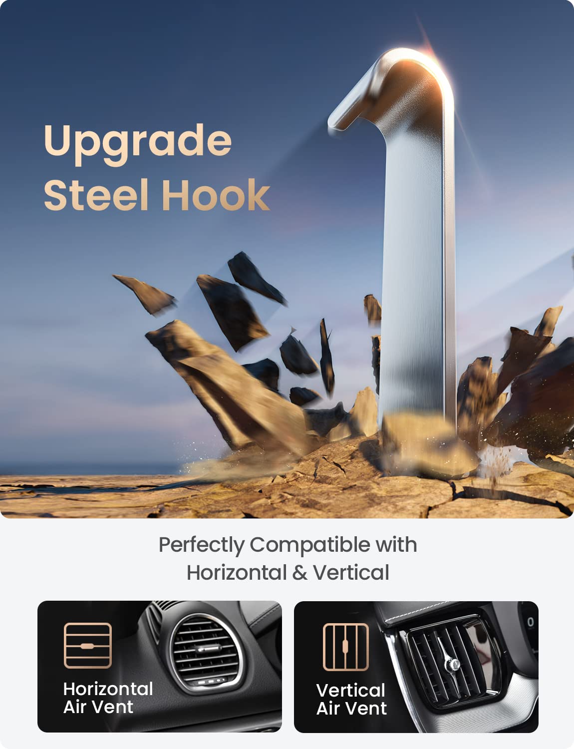 LISEN Universal Car Phone Mount for Hands-Free Use