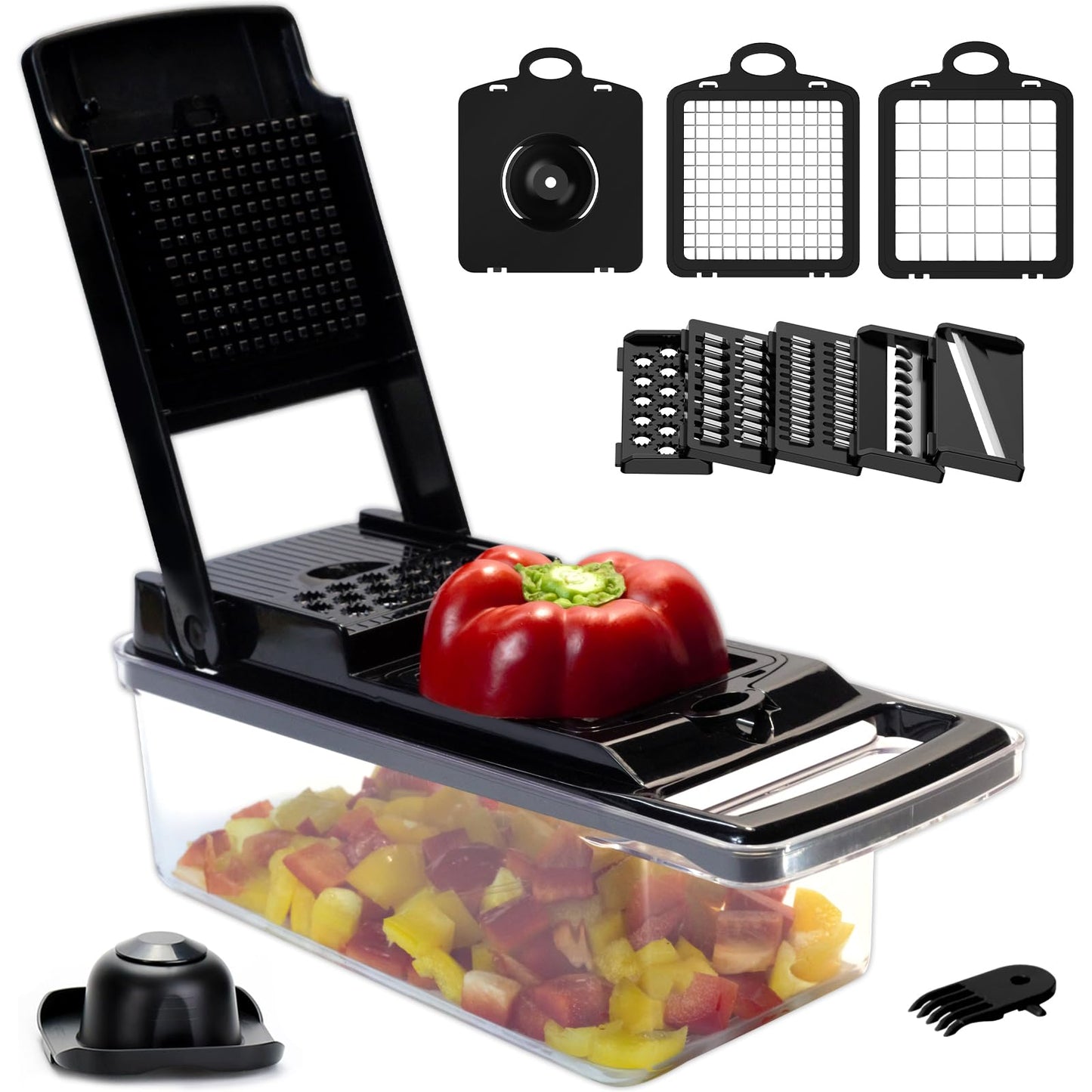 KITIDEA 10-in-1 Vegetable Chopper with 8 Blades