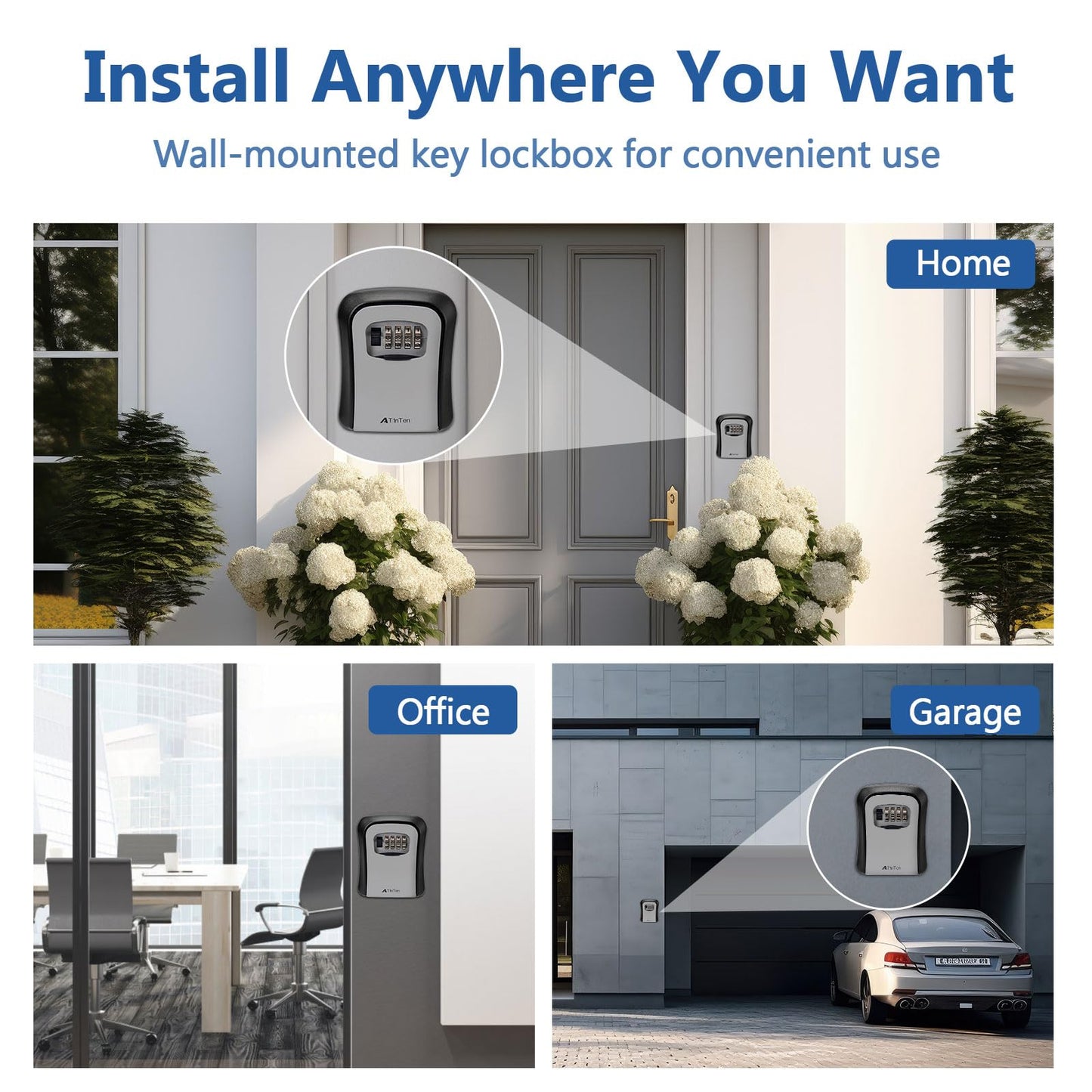4-Digit Key Lock Box for Home Security