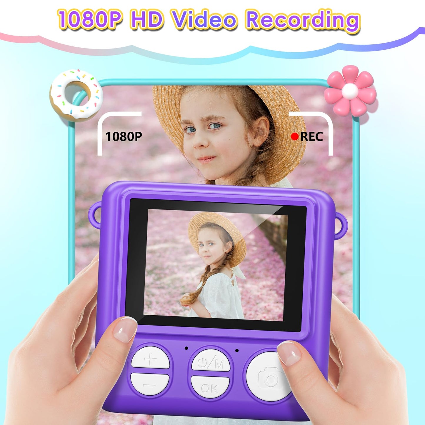 GREENKINDER Kids Instant Print Camera for Ages 3-12