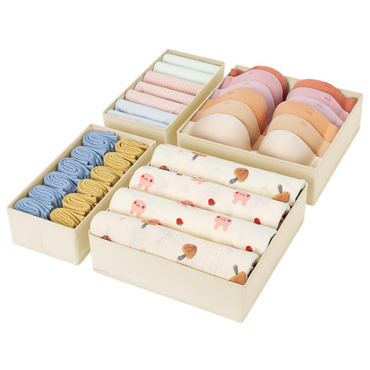 4-Pack Drawer Organizers for Clothing Storage