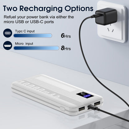 10000mAh Slim Power Bank with Fast Charging
