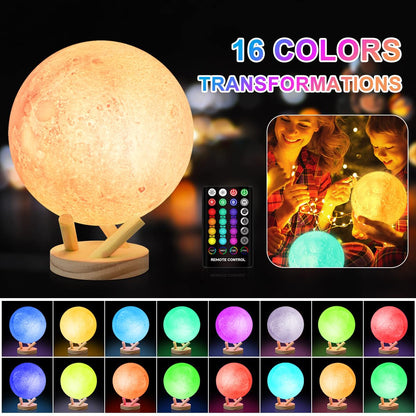 Moon Lamp with Remote & Sliding Control