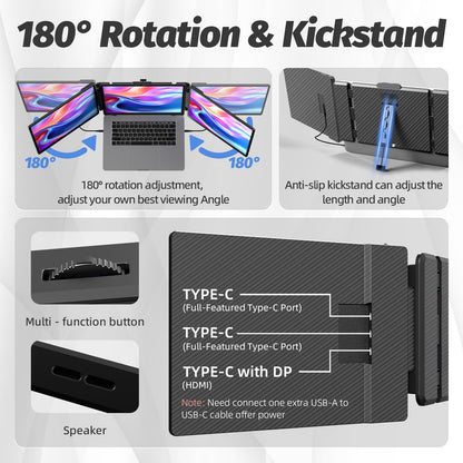 2K Laptop Screen Extender for Multi-Screen Setup