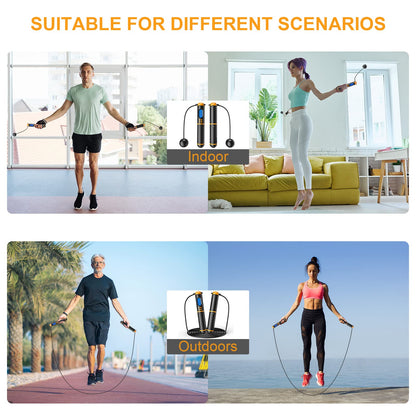 Smart Jump Rope with Digital Counter for Fitness
