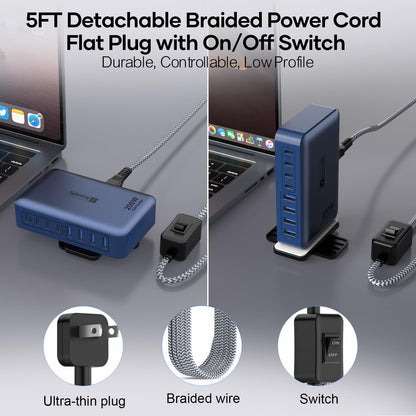 8-Port Fast Charging USB Hub for iPhone, iPad