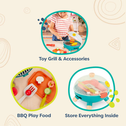 BBQ Grill Playset for Pretend Cooking Fun