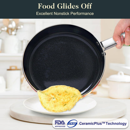 11-Piece Non-Stick Ceramic Cookware Set