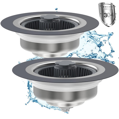 2 Pack Stainless Steel Kitchen Sink Strainers