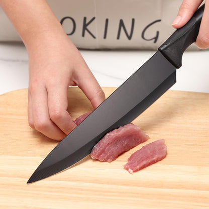 14-Piece Black Stainless Steel Knife Set