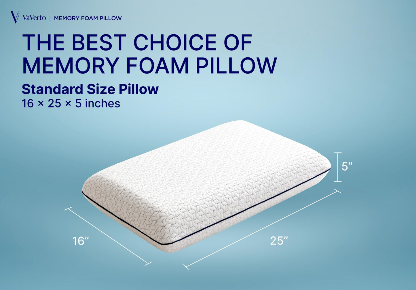 Vaverto Cooling Gel Memory Foam Bed Pillow