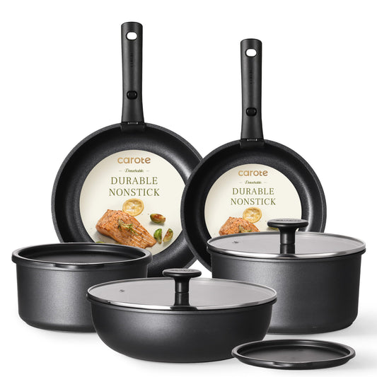 Nonstick Cookware Set with Removable Handle