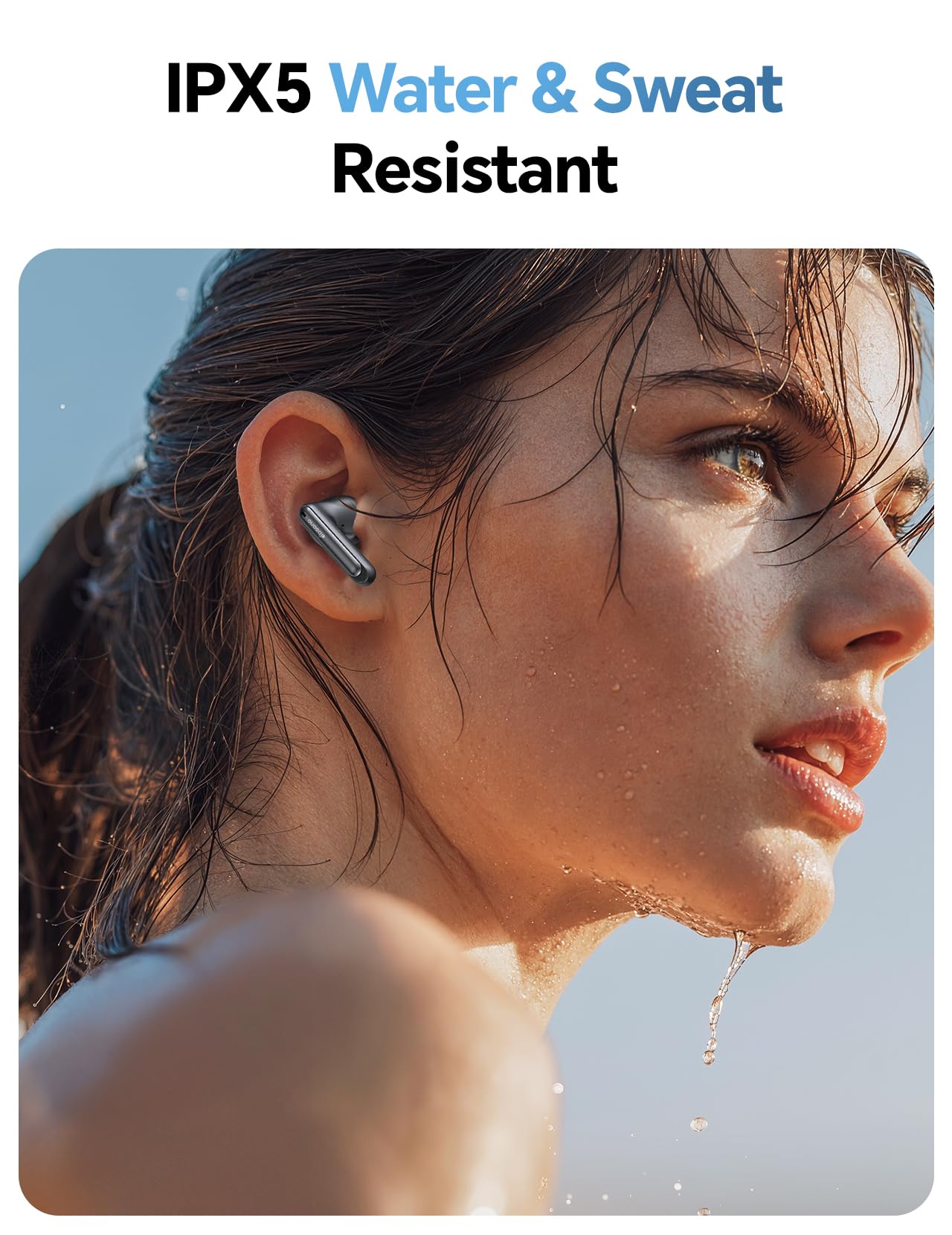 Wireless Bluetooth Earbuds: White Elephant Gifts Stocking Stuffers for Adults/Teens/Men, 13mm Drivers Hi-Fi Deep Bass, 30H Playtime, Touchscreen Control, Mic for Calls, IPX5 Water-Resistant, Black