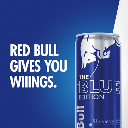 Red Bull Blue Edition Blueberry Energy Drink, 8.4 Fl Oz, 24 Cans (6 Packs of 4)