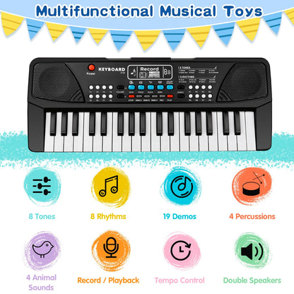 37 Key Piano for Kids Upgrade Piano Keyboard Music Toys for 3+ Year Old Piano Keyboard for Beginners Kids Musical Instruments Toys for 3 4 5 6 Year Old Boys Girls Gifts