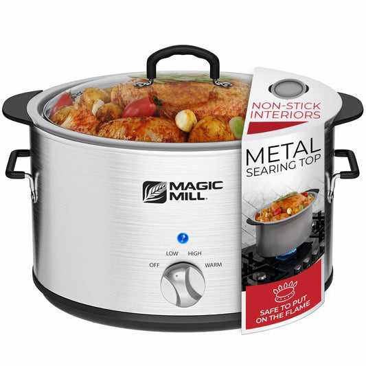 Magic Mill 10-Quart Slow Cooker with Glass Lid