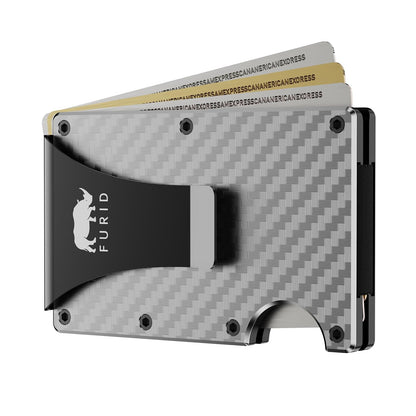 furid Card Wallet for Men Slim: Metal Wallet with Money clip - Rfid Wallet For Men - Minimalist Credit Card Holder Wallets for Men Gift