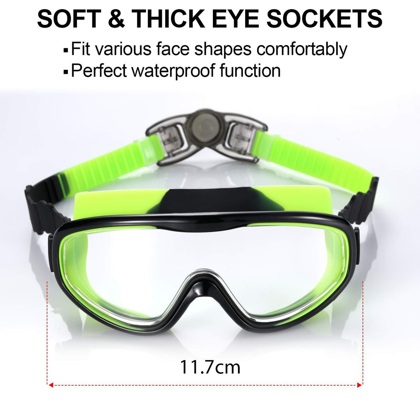 Kids Swim Goggles with UV Protection, Anti-Fog
