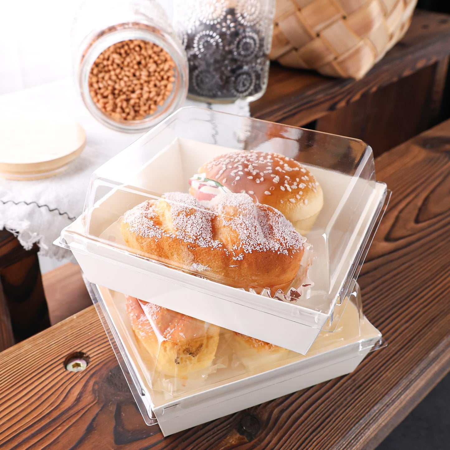 48PCS Mini Charcuterie Boxes with Clear Lids