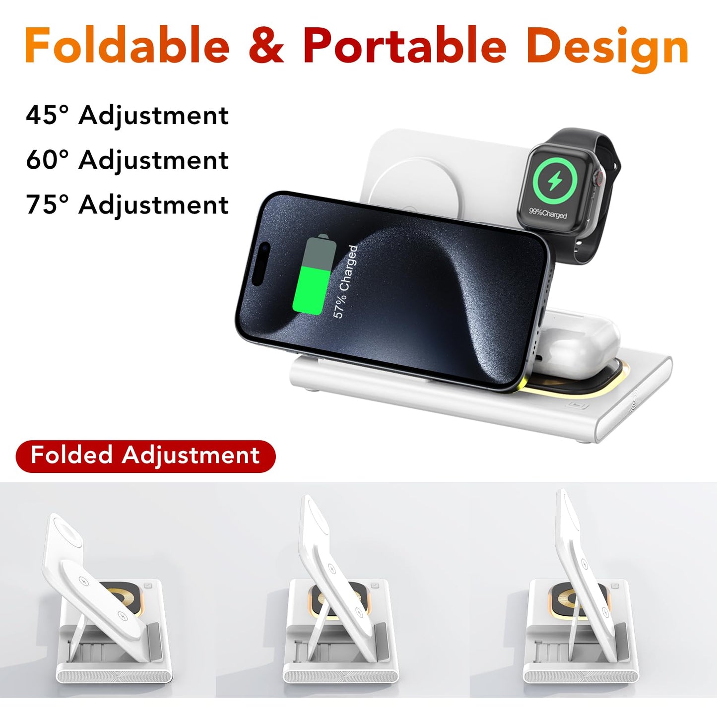 Foldable Charging Station for Apple Devices