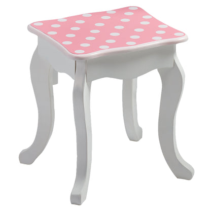 Teamson Kids Wooden Play Vanity Set with Stool