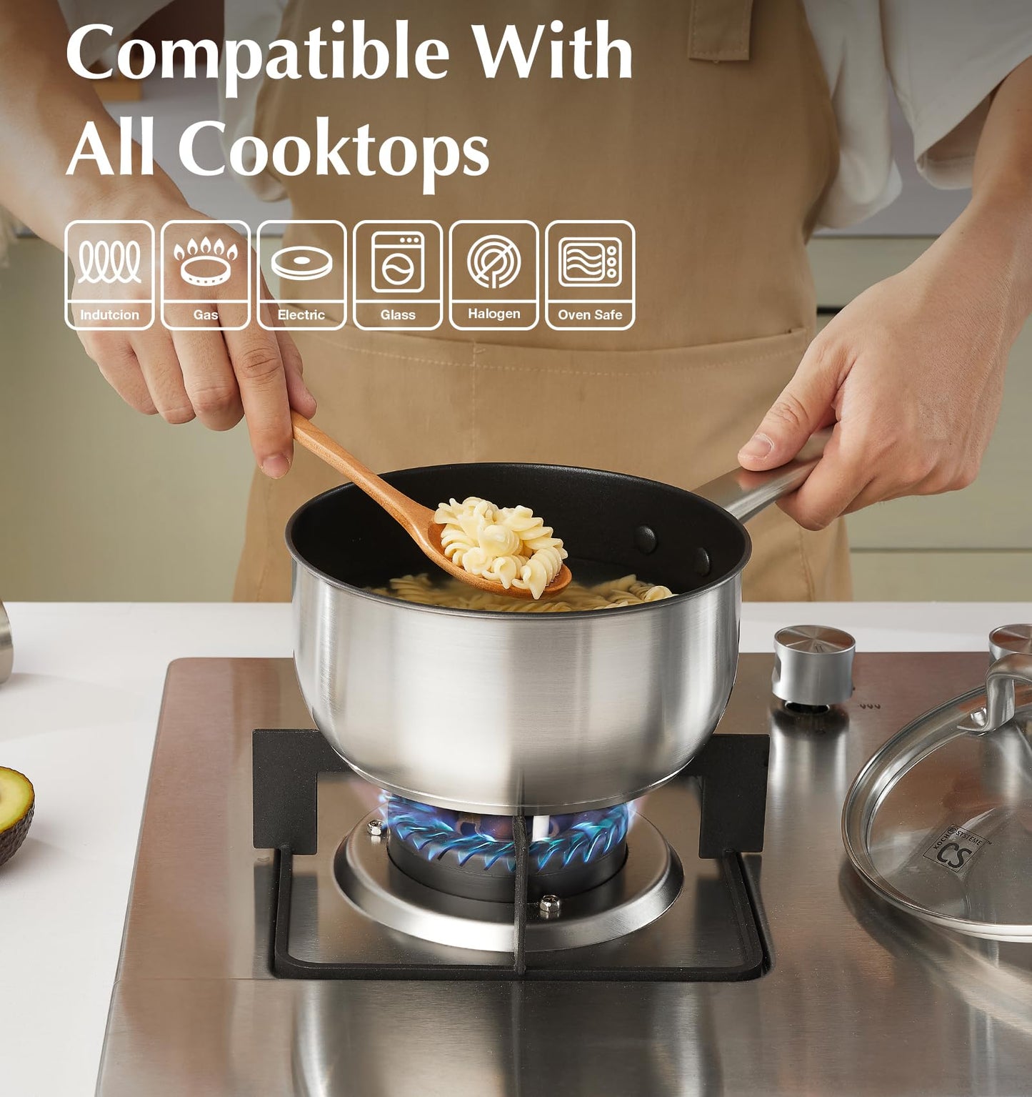 10-Piece KOCH SYSTEME CS Stainless Steel Cookware Set