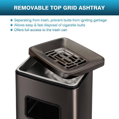 IRONWALLS Stainless Steel Outdoor Trash Can with Lid