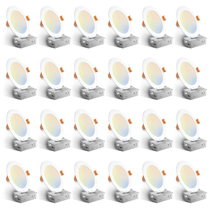 24 Pack Amico 6 Inch LED Recessed Lights