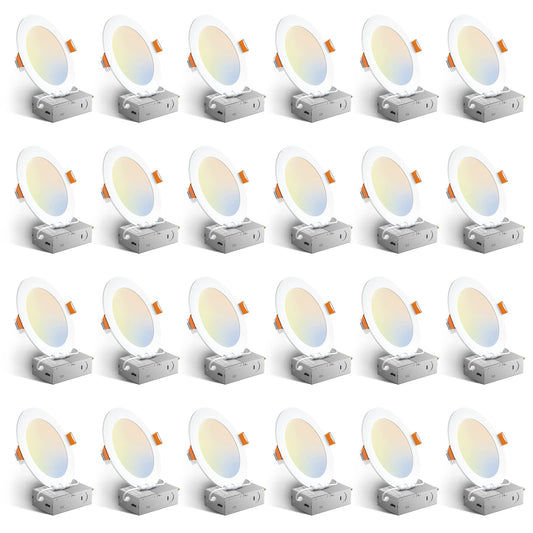 24 Pack Amico Ultra-Thin LED Recessed Lights
