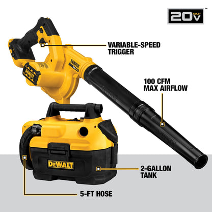 DEWALT 20V MAX Power Tool Combo Kit, 10-Tool Cordless Power Tool Set with 2 Batteries and Charger (DCK1020D2)