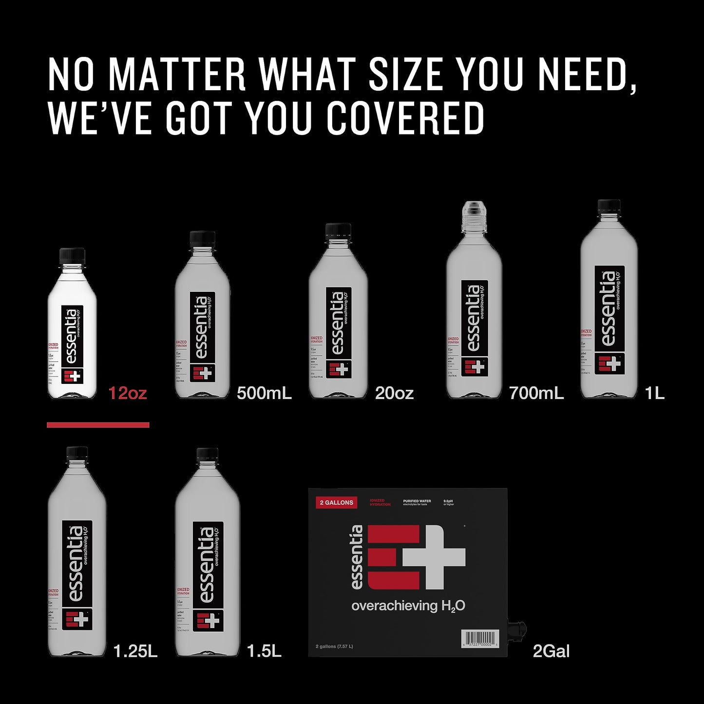 Essentia Water LLC; Ionized Alkaline Bottled Water; 99.9% Pure; 9.5 pH or Higher; Consistent Quality in Every BPA and Phthalate-Free Bottle; 12 Fl Oz (Pack of 12)