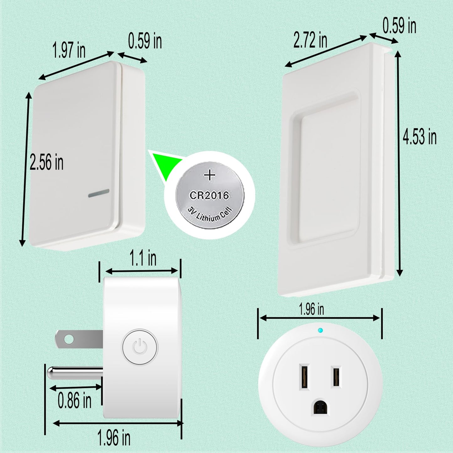 Remote Control Outlet Plug by GMEFU, 1250W
