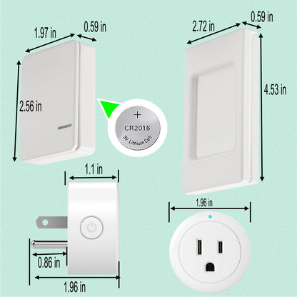Remote Control Outlet Plug by GMEFU, 1250W