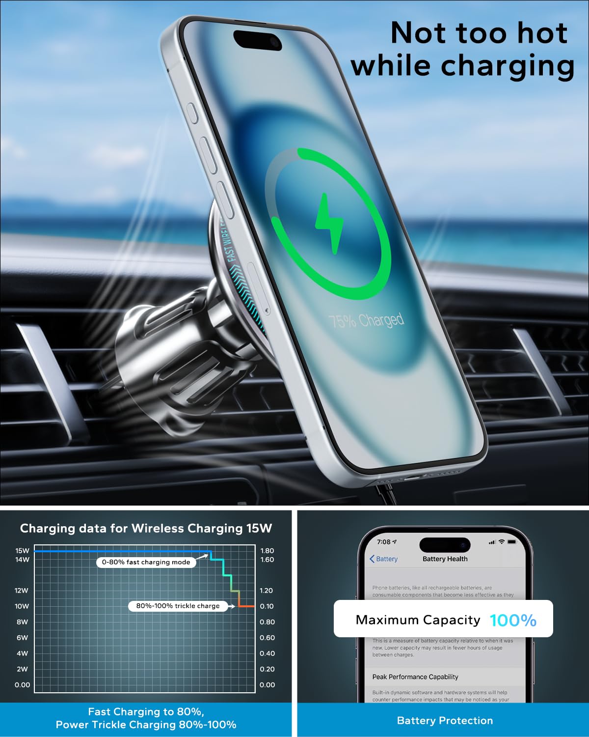 KPON Magsafe Car Phone Holder Charger