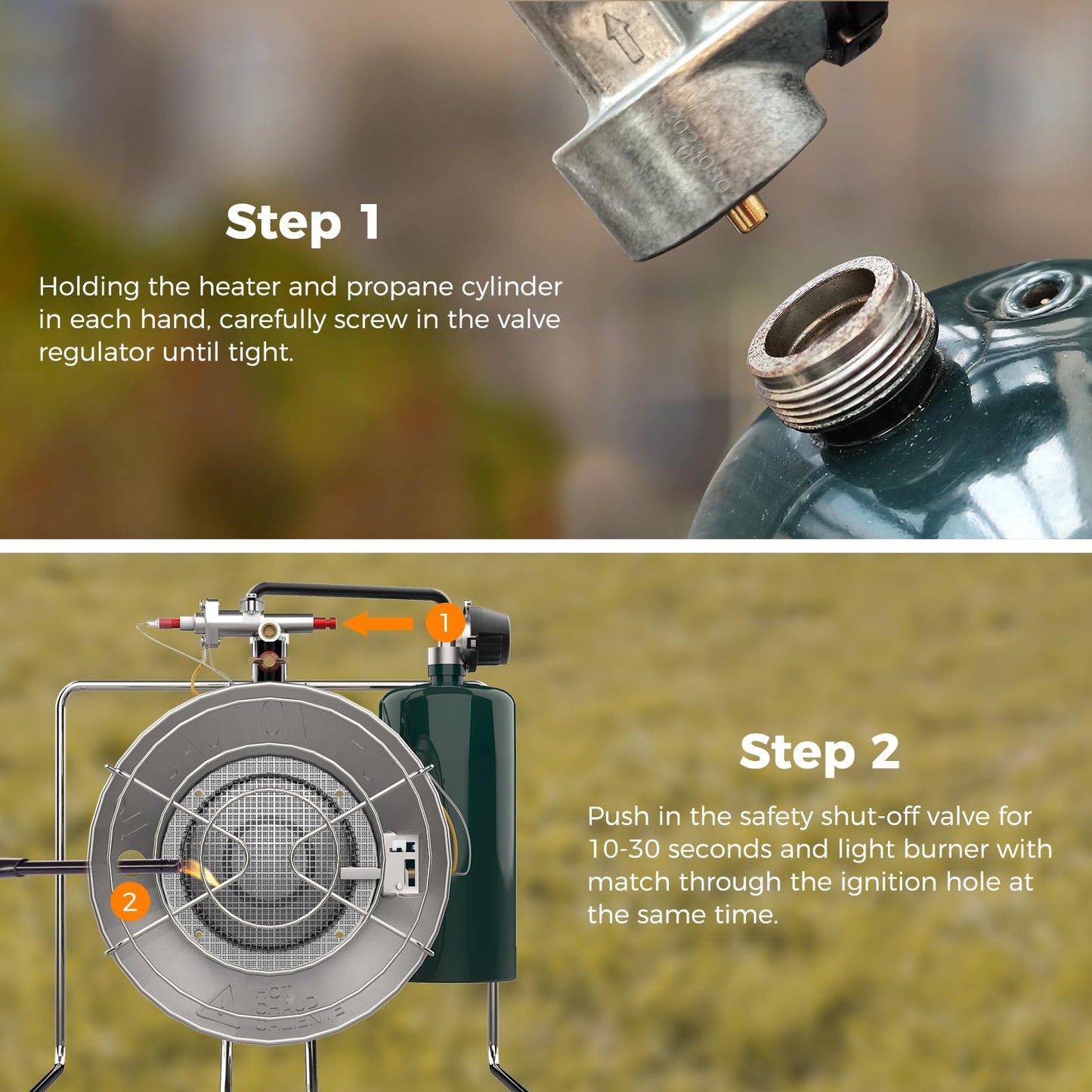 15,000 BTU CAMPLUX Portable Propane Heater for Outdoors