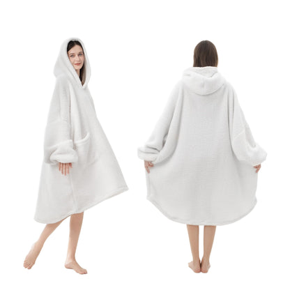 Cozy Sherpa Wearable Blanket Hoodie for Adults