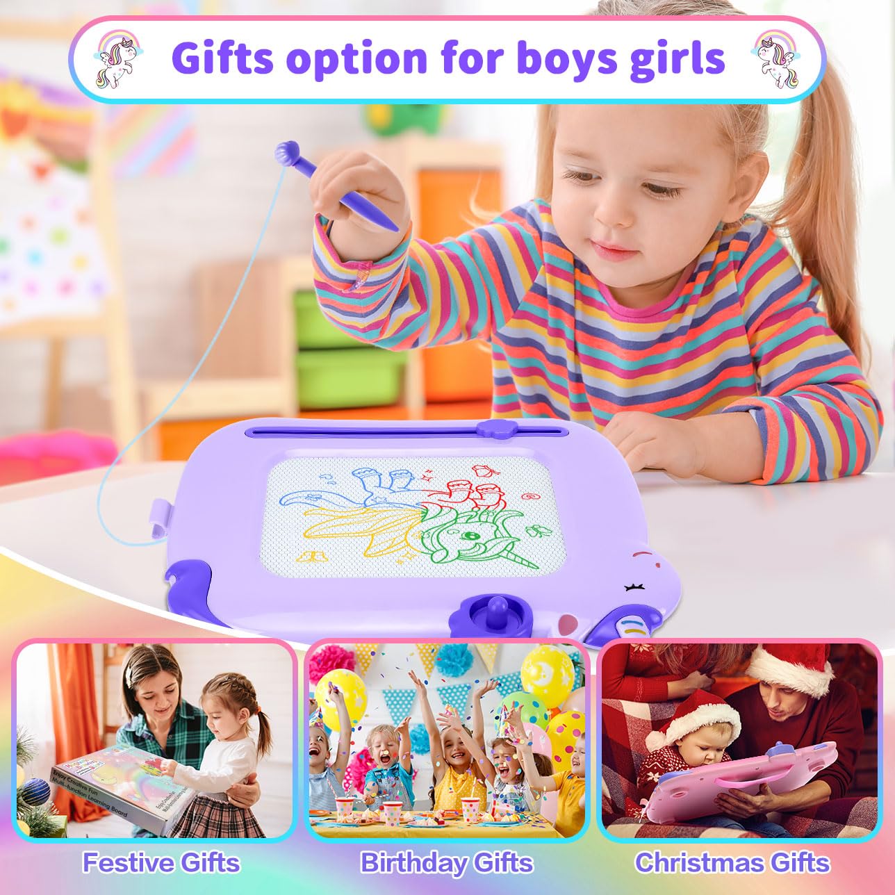 Magnetic Drawing Board for Toddlers 2-3 Years