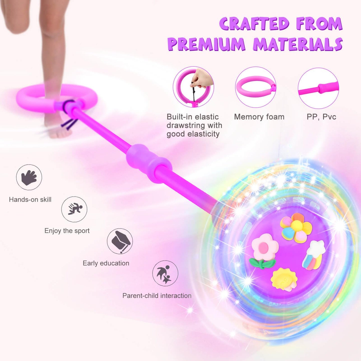 Getatoy Ankle Skip Ball for Kids Ages 4-12