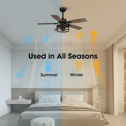 Tinkoso Ceiling Fan with Lights & Remote Control