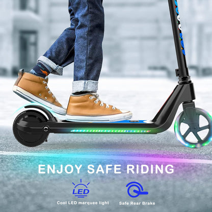 Kids Electric Scooter with Adjustable Speed & Lights