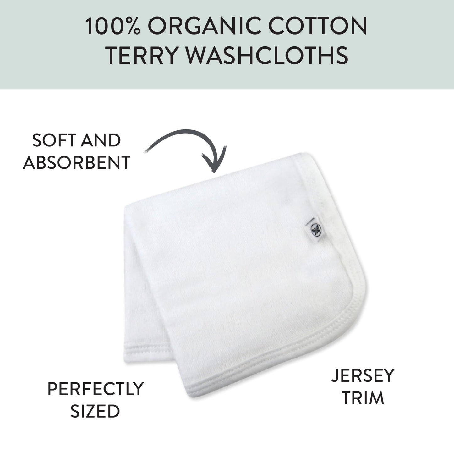 10-Pack HonestBaby Organic Cotton Wash Cloths