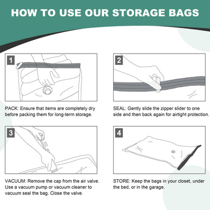 WTREE Vacuum Storage Bags for Clothes & Comforters