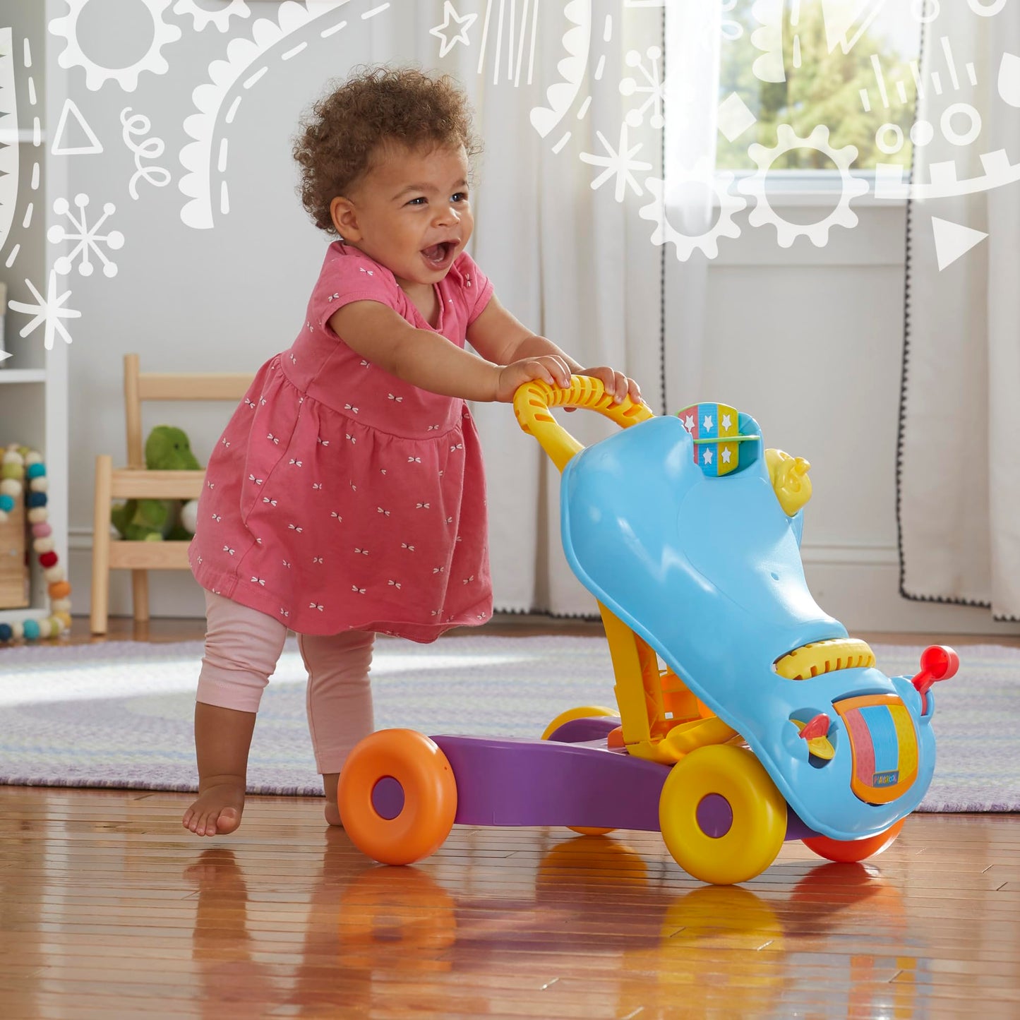 Playskool Step Start Walk 'n Ride Active 2-in-1 Ride-On and Walker Toy for Toddlers and Babies 9 Months and Up (Amazon Exclusive)