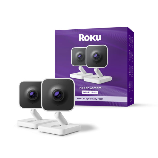 2 Pack Roku Indoor Security Camera with Night Vision